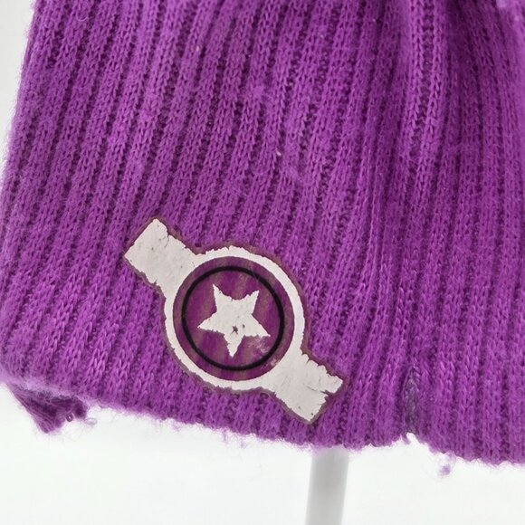 Liv Katie Purple Ribbed Doll Beanie Hat - Picture 2 of 5